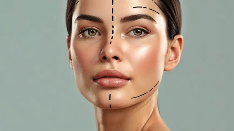 Основные зоны косметологических процедур: лицо, глаза, подбородок, тело.