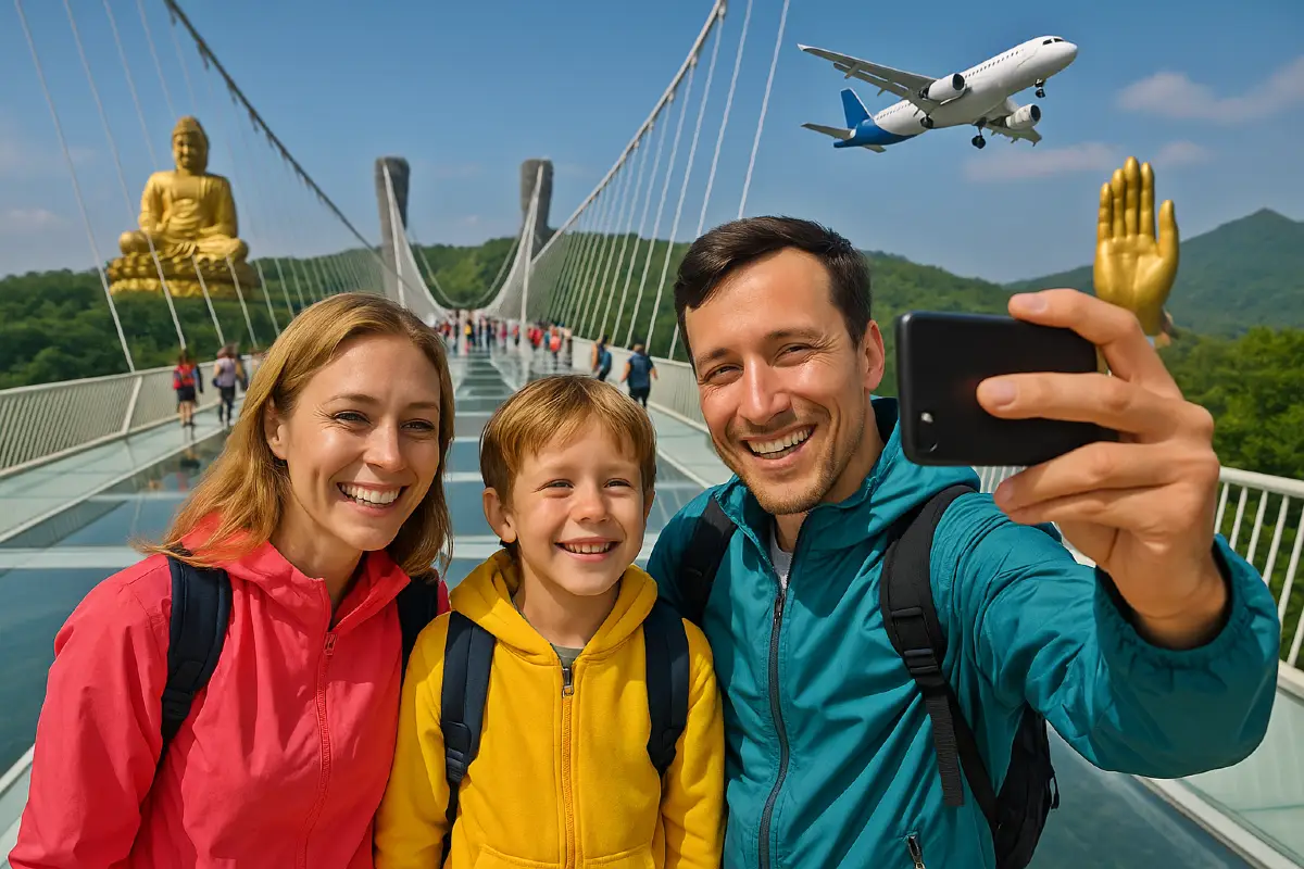 Семейный тур по Китаю: путешествие в стиле wow — стеклянный мост, Будда, поезда, источники и самолёт