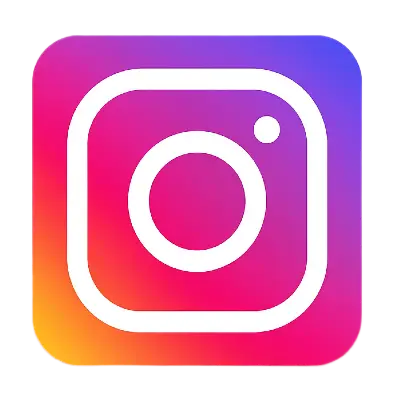 Кнопка Instagram на белом фоне