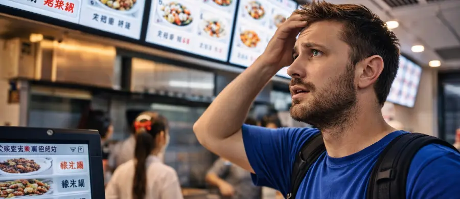 турист не понимает меню в Китае китайский язык проблемы турист Китай без переводчика