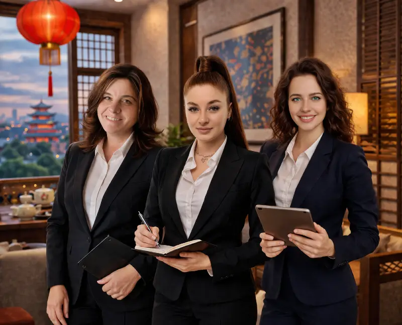 Менеджеры консультируют по заявке на лечение, туры и поездку в Китай