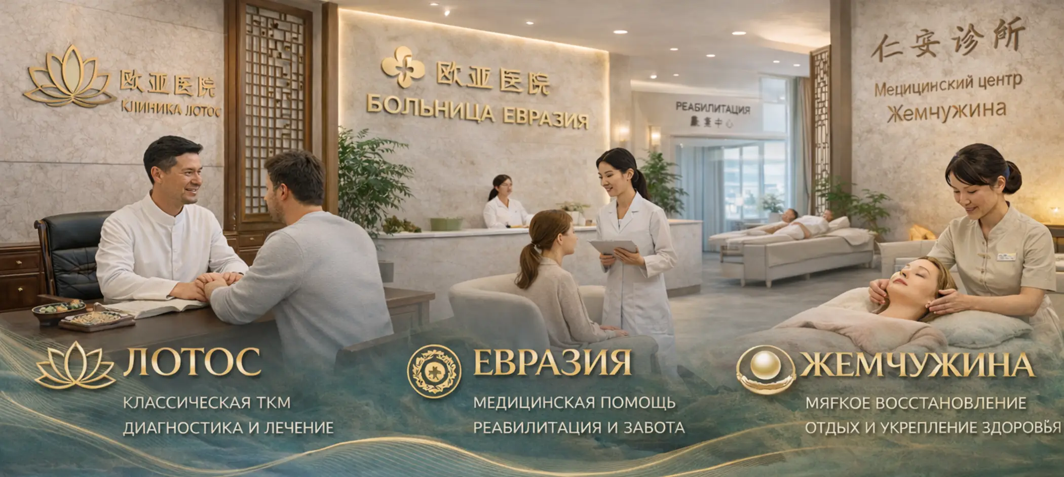ТКМ в Хуньчуне — лечение в Китае, клиники Лотос, Евразия, Жемчужина