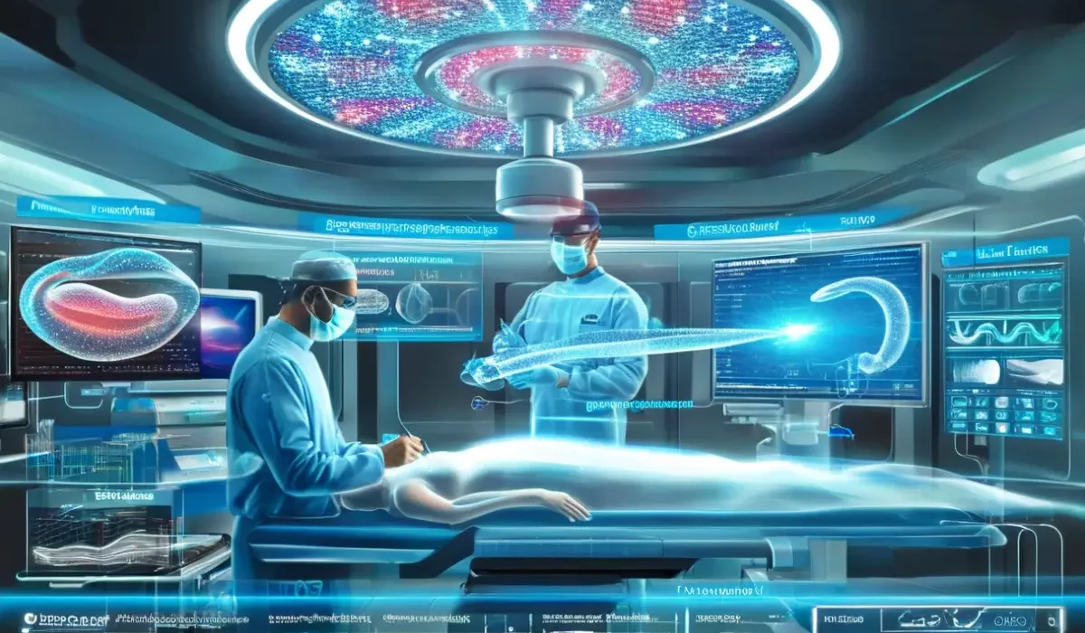 Хирурги и робот во время операции в Китае